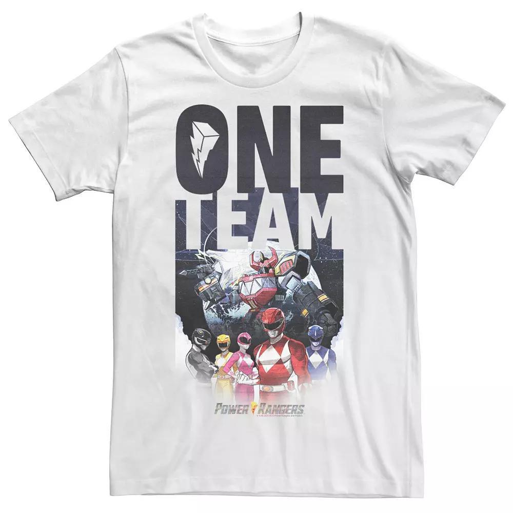 Men's Power Rangers One Team Logo Tee, Size: XL, White Product Image