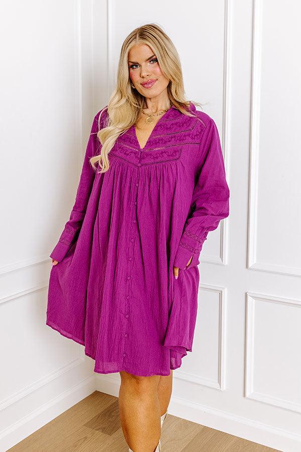 Memory Mile Embroidered Shift Dress Curves Product Image