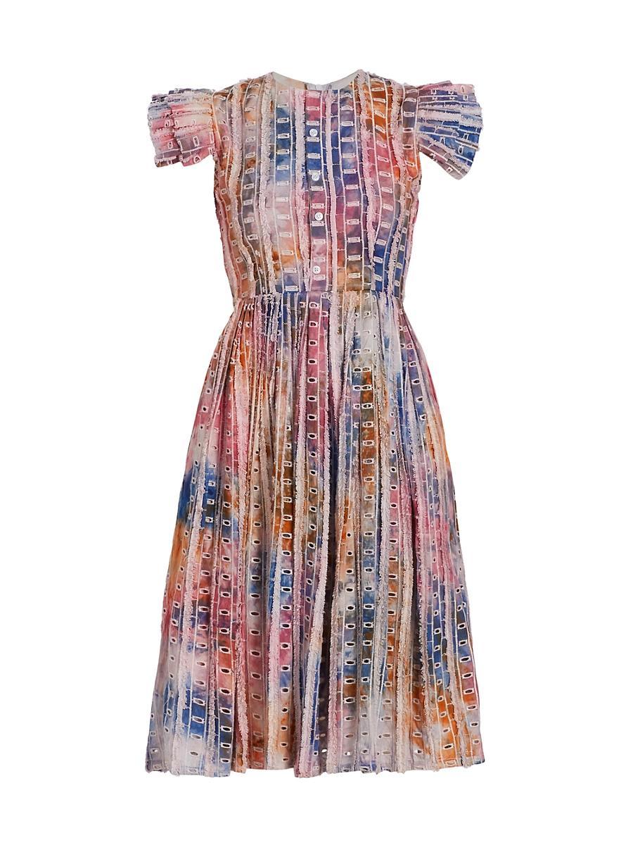 Womens Anike Dyed Flutter-Sleeve Dress Product Image