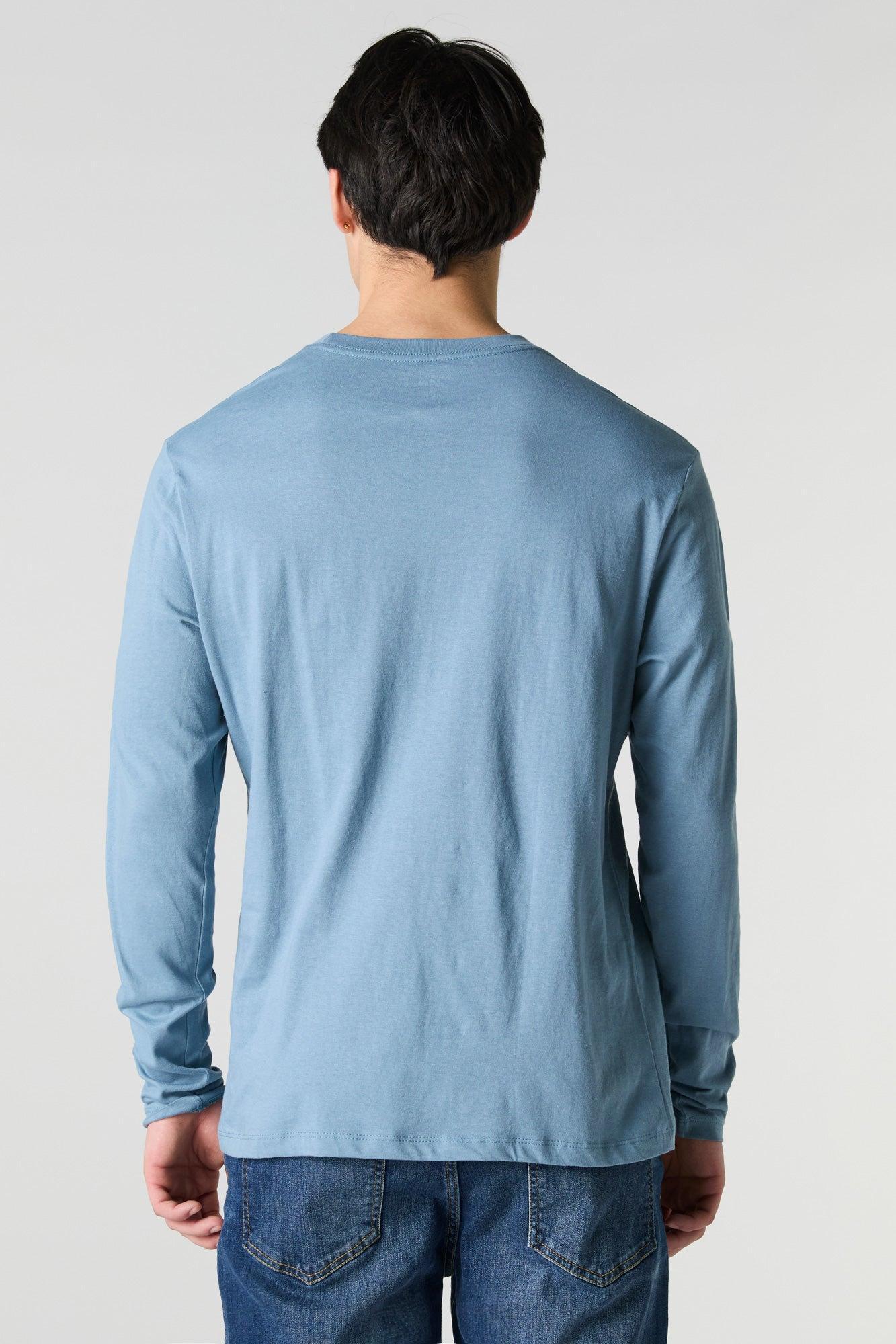 Solid Crewneck Long Sleeve Top Male Product Image