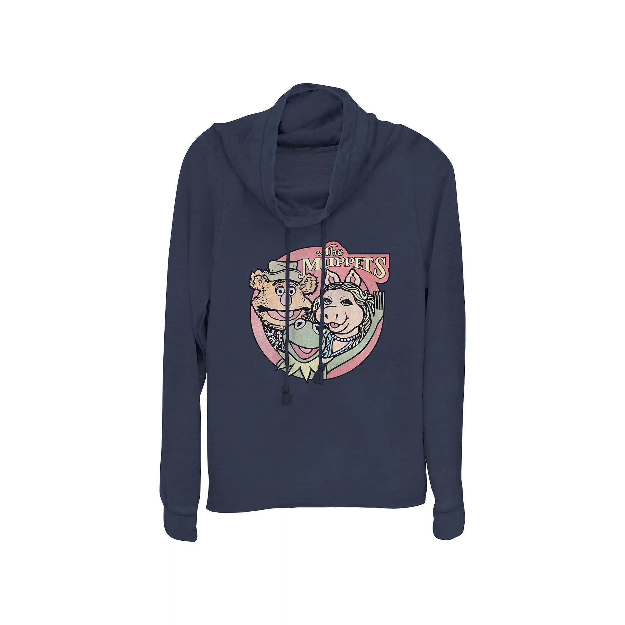Disney's The Muppets Classic Group Plus Size Cowlneck Graphic Lightweight Long Sleeve, Women's, Size: 1XL, Blue Product Image