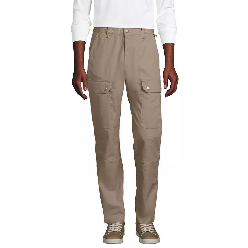 Men's Lands' End Ripstop Utility Cargo Pants, Size: Large 30, Dark Eucalyptus Green Product Image