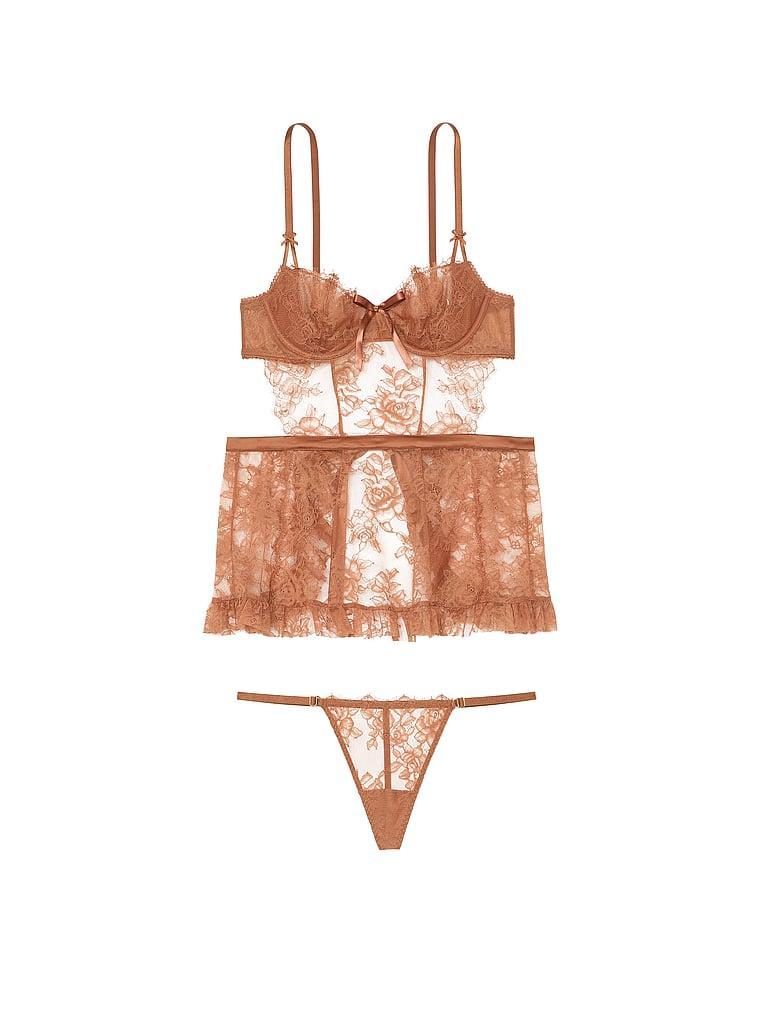 Wicked Unlined Rose Lace Apron Set Product Image