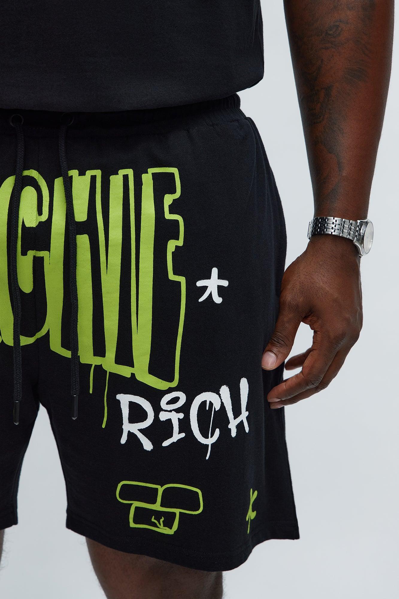 Richie Rich Fly Sweatshorts - Black Product Image