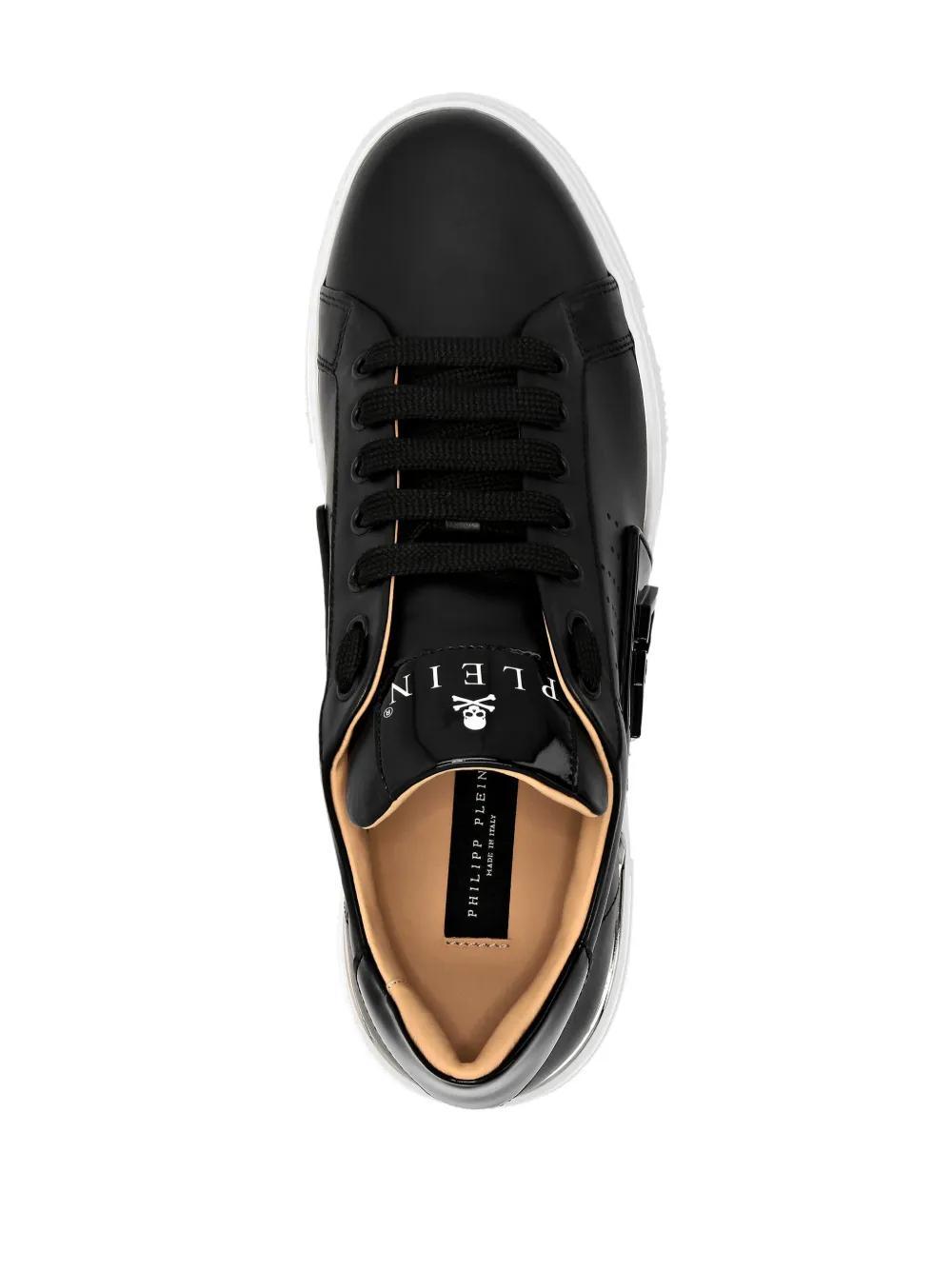 logo-appliqué lace-up sneakers Product Image