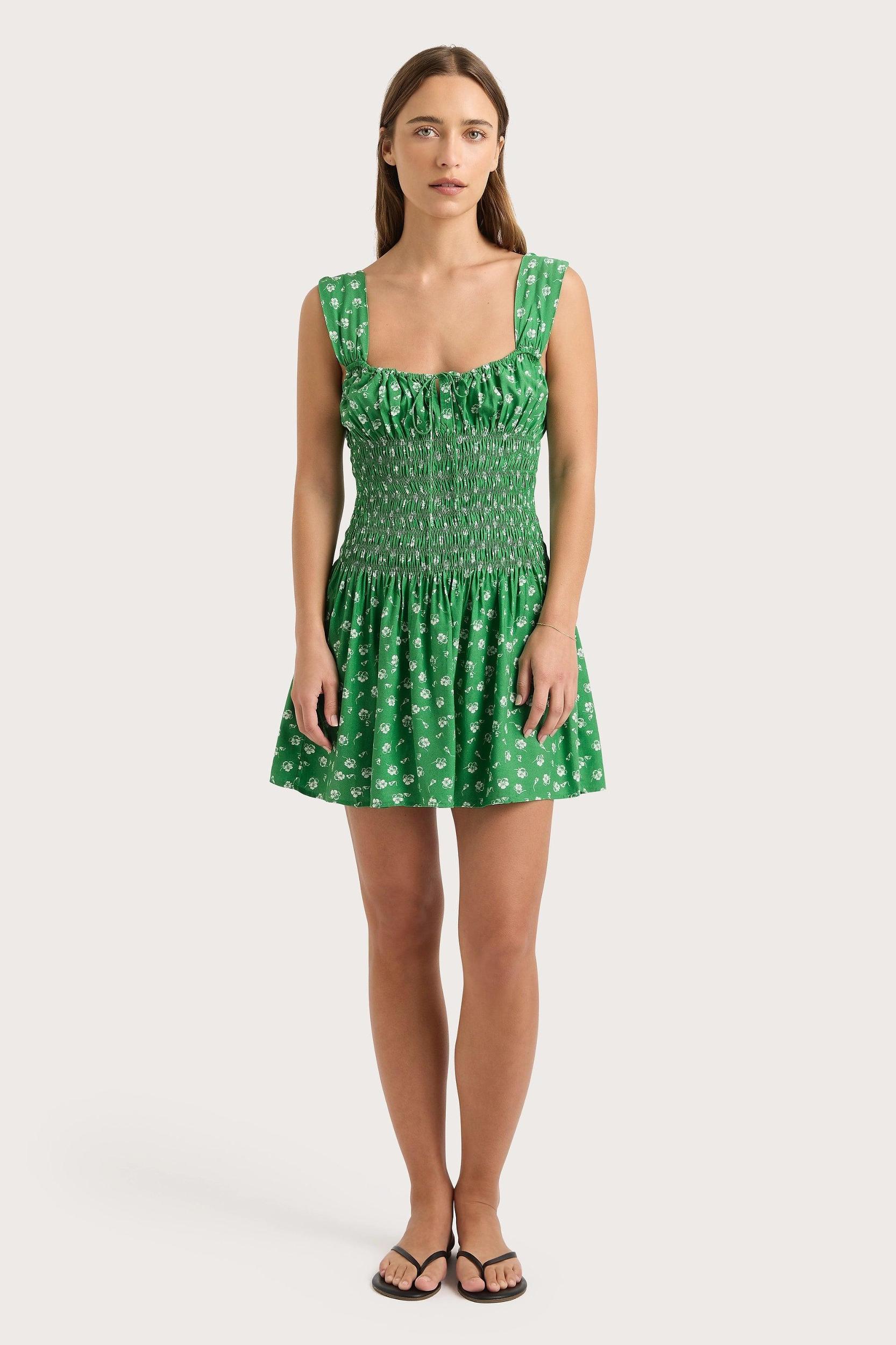 Yerres Mini Dress Green Product Image