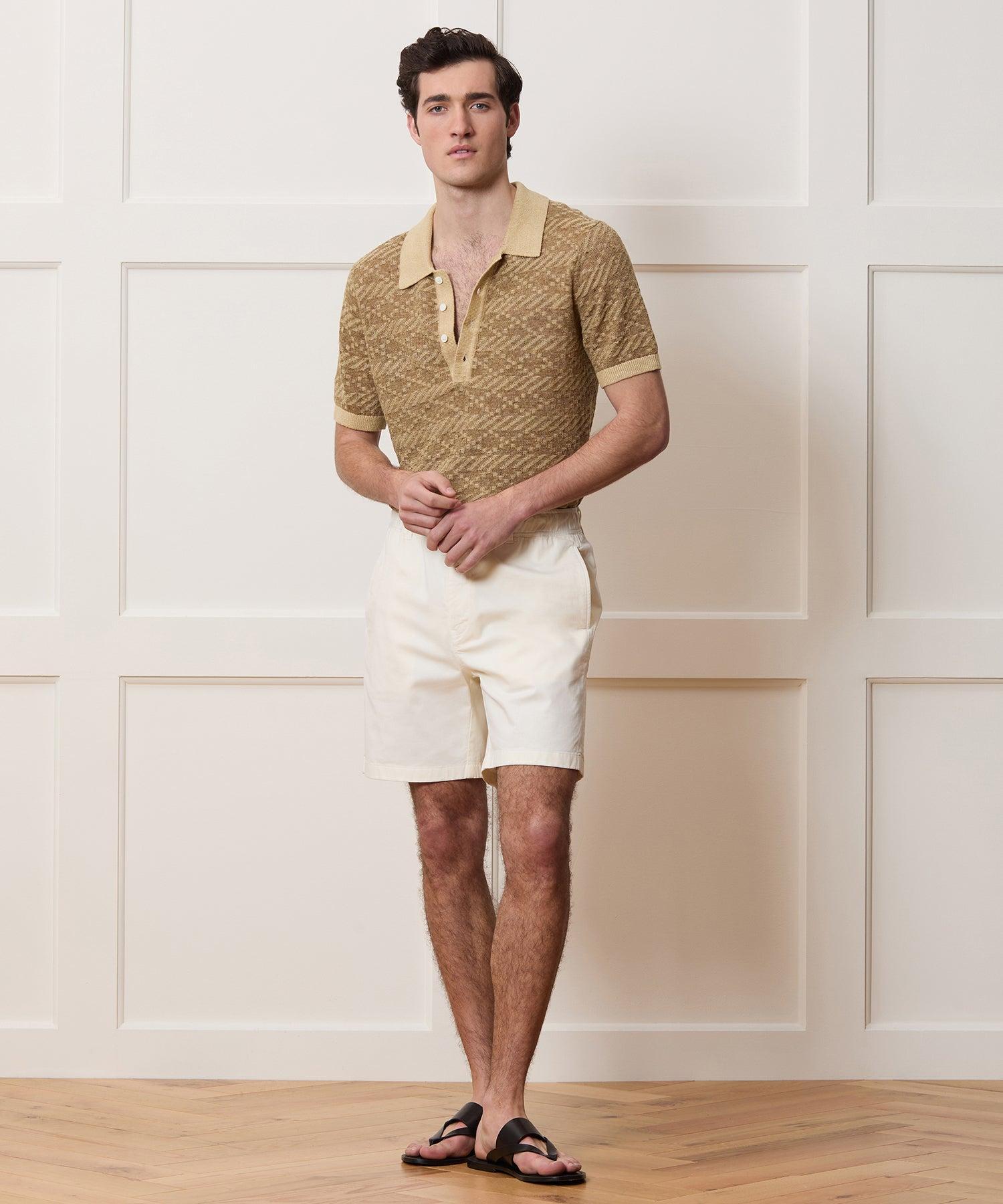 Linen Sweater Polo Product Image