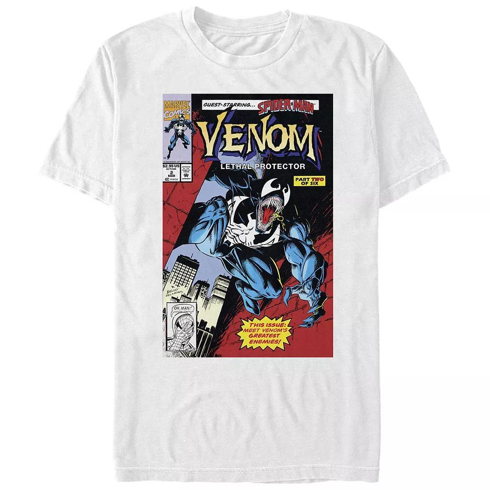 Men's Comfort Colors® Marvel Venom Lethal Protector Comic Cover Graphic Tee, Size: Medium, White Product Image