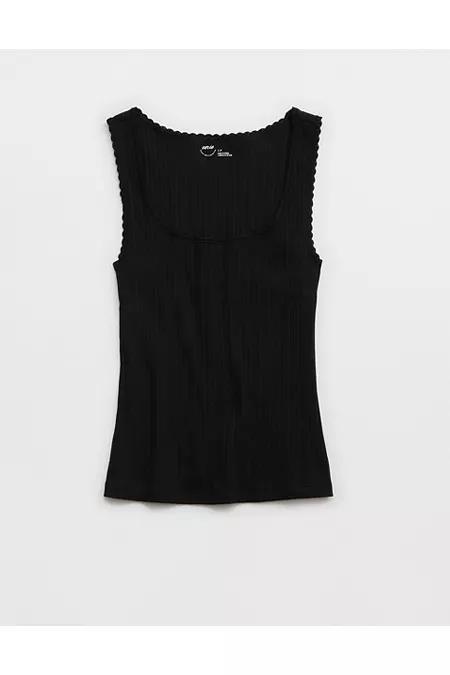 Aerie Ribbed Scoop Neck Tank Top Women's Product Image
