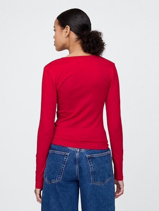 CloseKnit Jersey Henley T-Shirt Product Image