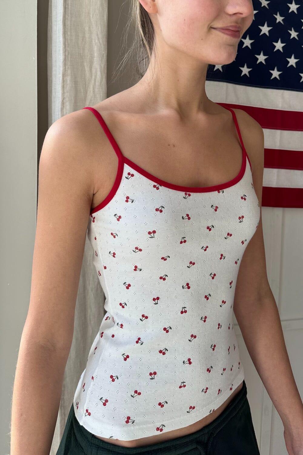 Skylar Pointelle Cherry Tank Product Image