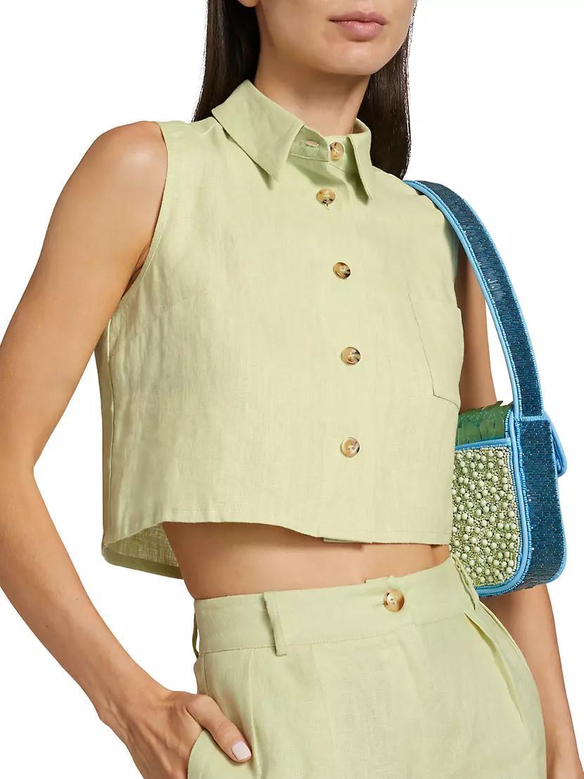 Katja Sleeveless Cropped Shirt Product Image