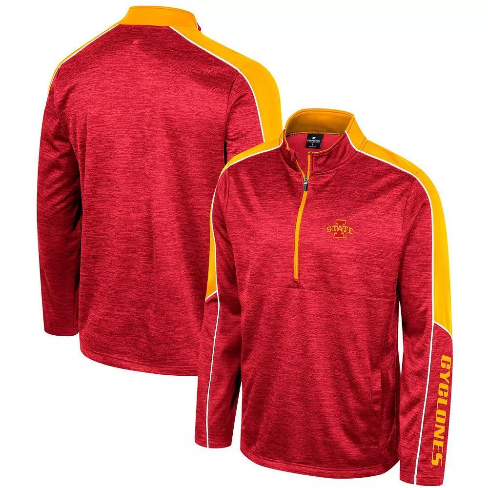 Men's Colosseum Blue UCLA Bruins Marled Half-Zip Jacket, Size: XL Product Image