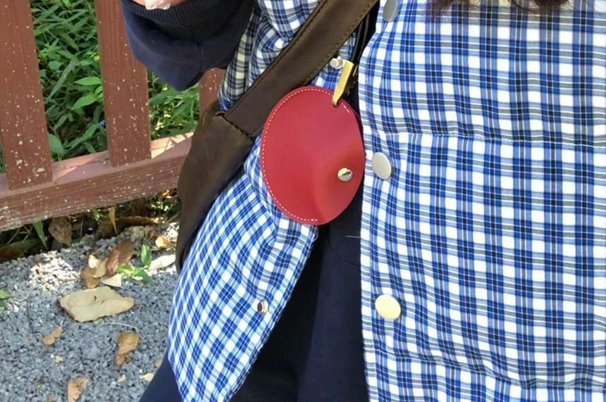 Plaid Padded Button-Up Vest Product Image