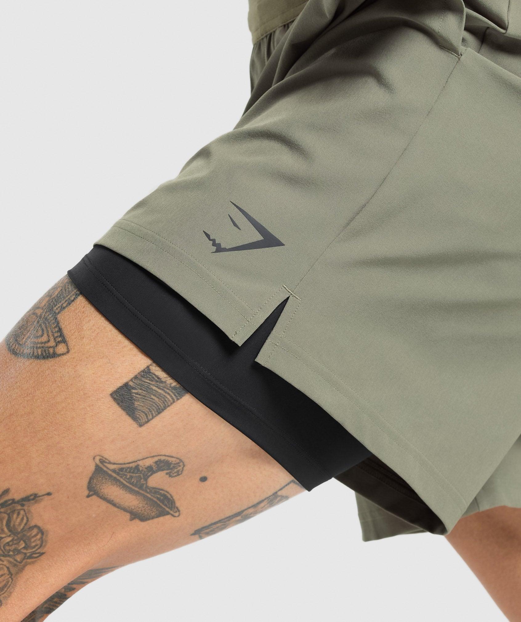 Gymshark Land to Water 6" Shorts - Base Green Male Product Image