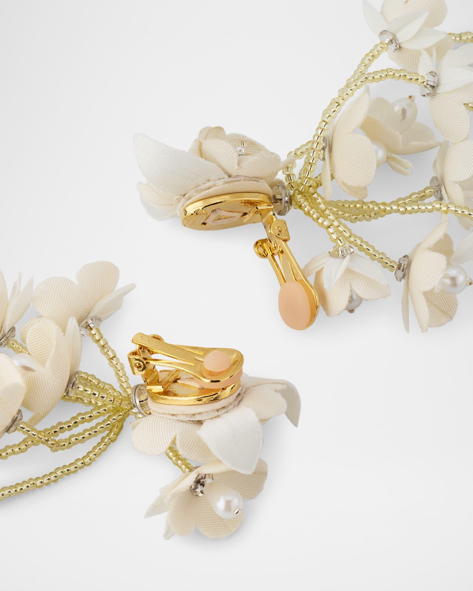 Gradient Flower Drop Earrings Product Image