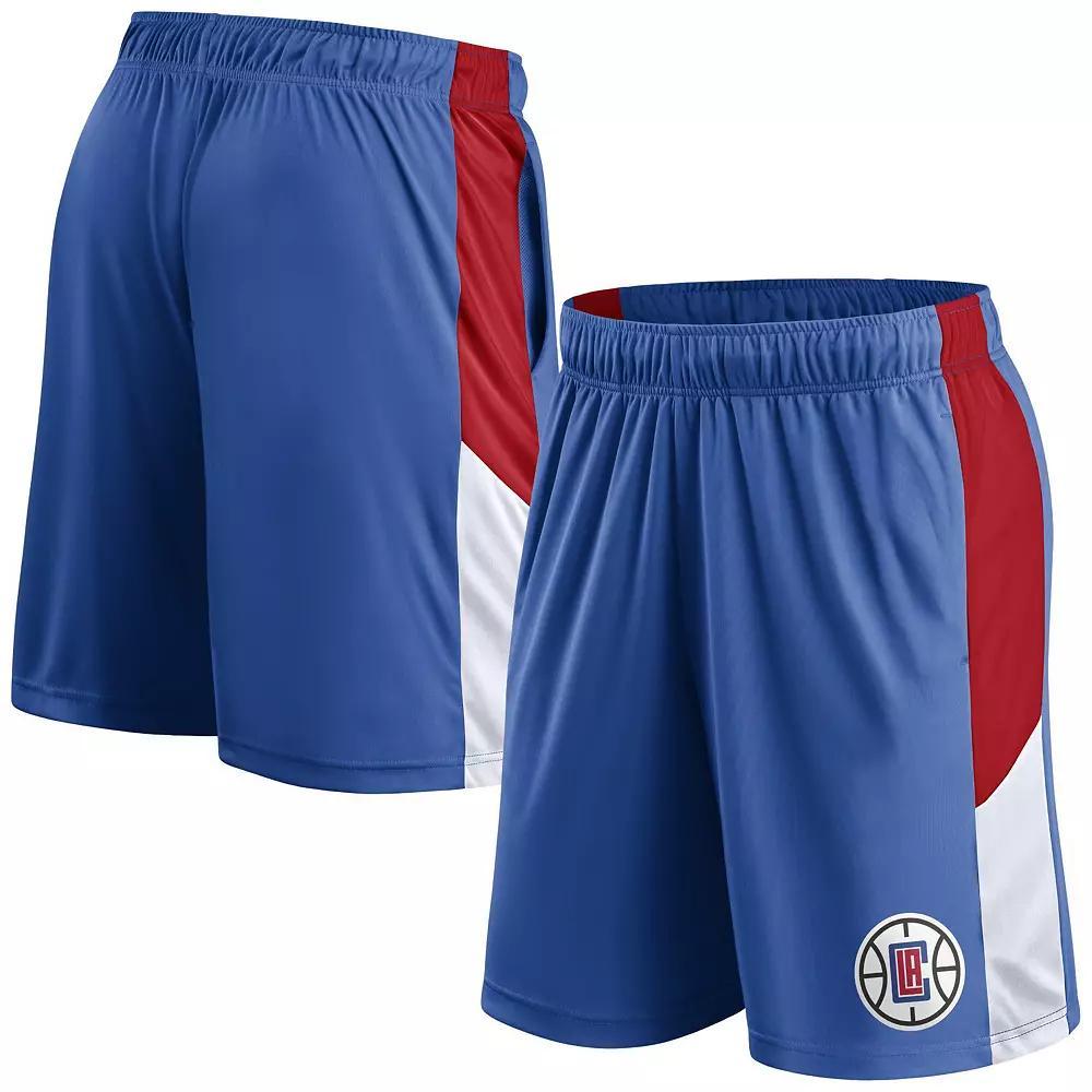 Men's Fanatics  Royal LA Clippers Practice Performance Shorts, Size: XL, Blue Product Image