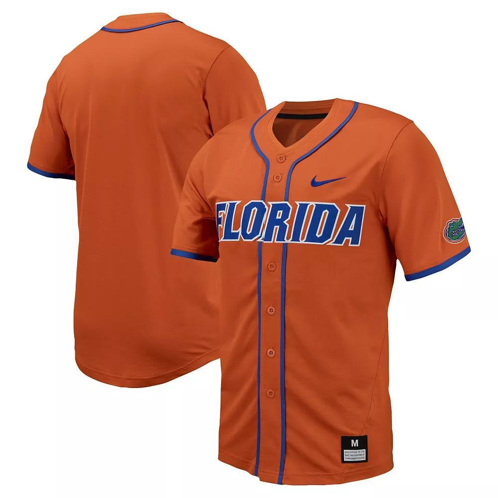 Men's Nike Orange Florida Gators Replica Full-Button Baseball Jersey, Size: 3XL Product Image