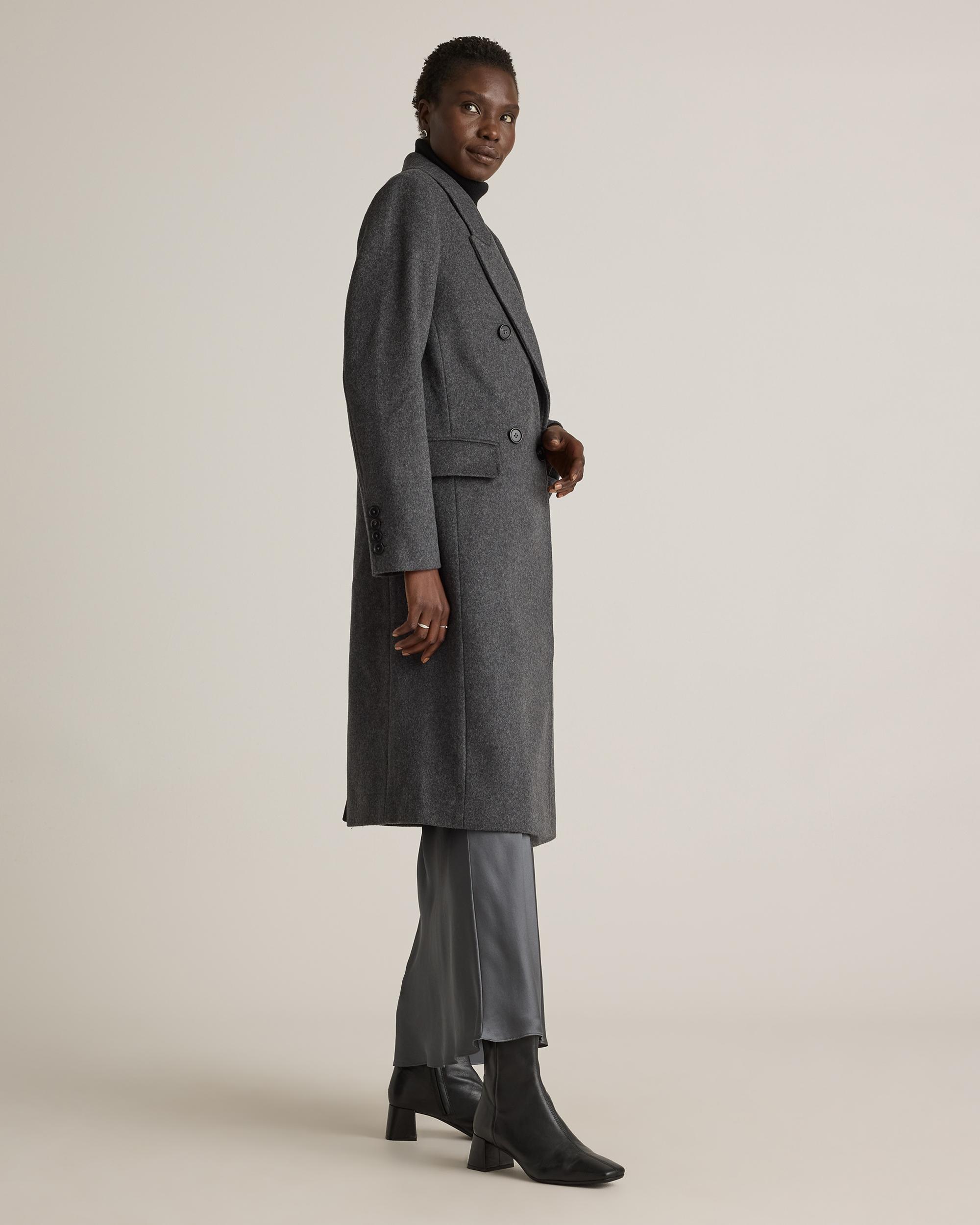 Quince | Women's Italian Wool Double-Breasted Coat Size XL, Wool/Nylon Product Image