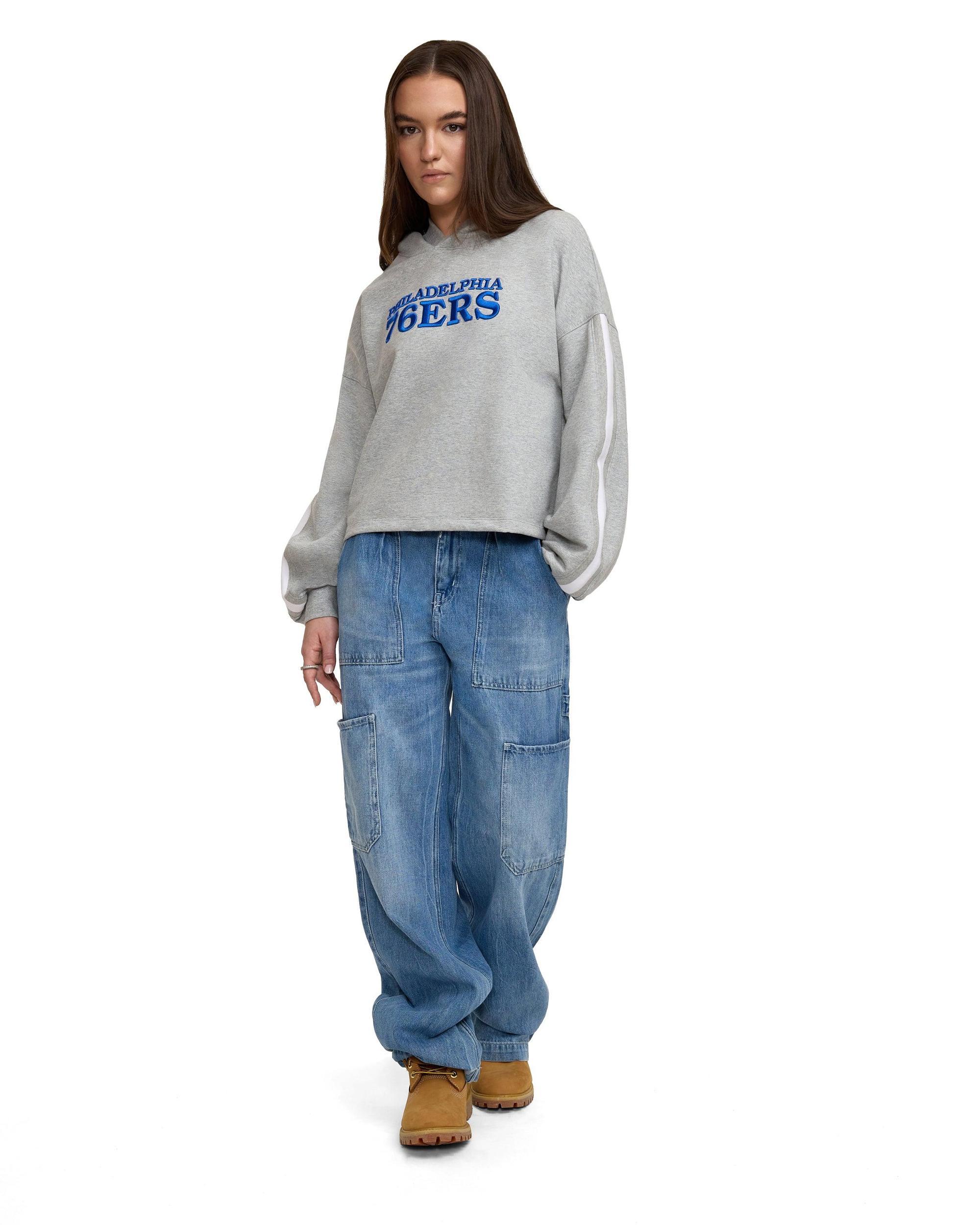 Chicago Bulls Gray Logo Select Women's Hoodie Product Image