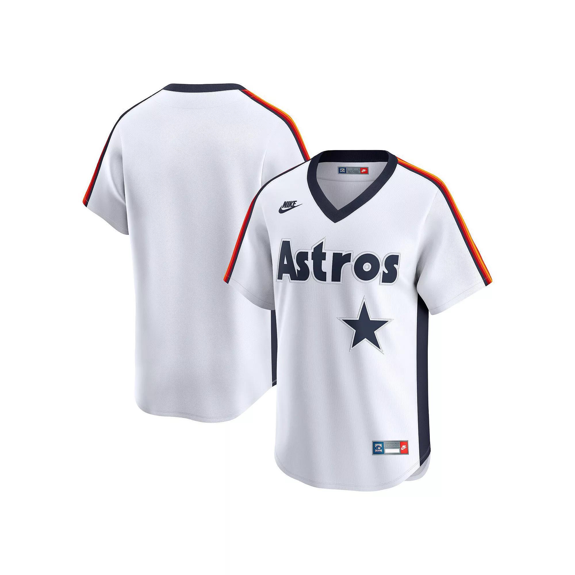 Men's Nike Cream Houston Astros Throwback Cooperstown Collection Limited Jersey, Size: Medium, Beige Product Image