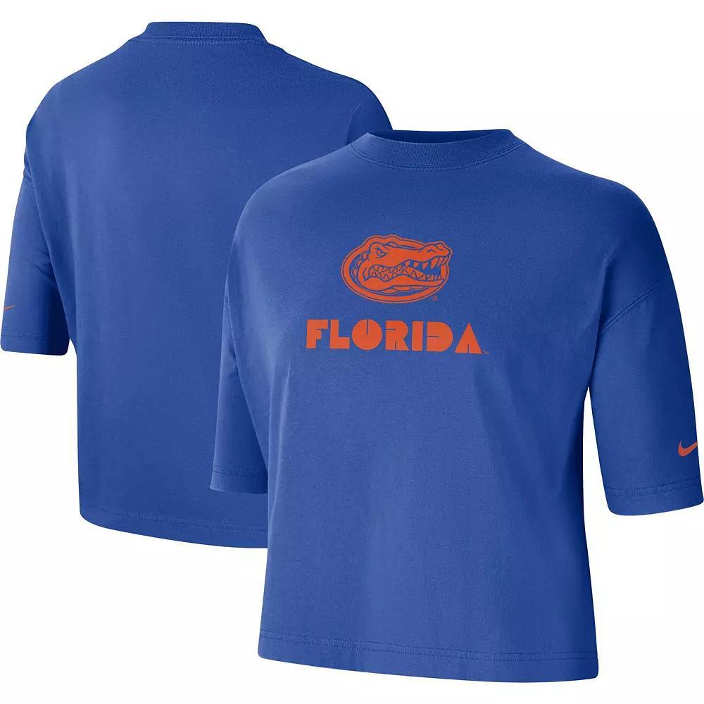 Women's Nike Red Georgia Bulldogs Crop Performance T-Shirt, Size: Small Product Image