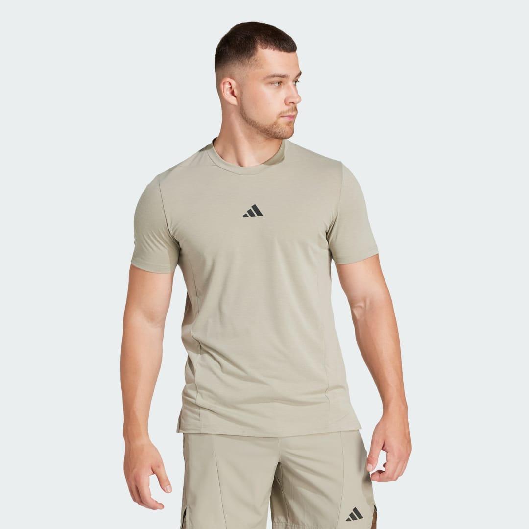 adidas Designed for Training Workout Tee Pure Ruby L Mens Product Image