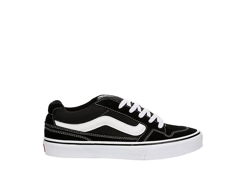 Vans® Caldrone Men's Suede Shoes, Size: 10.5, Black White Product Image