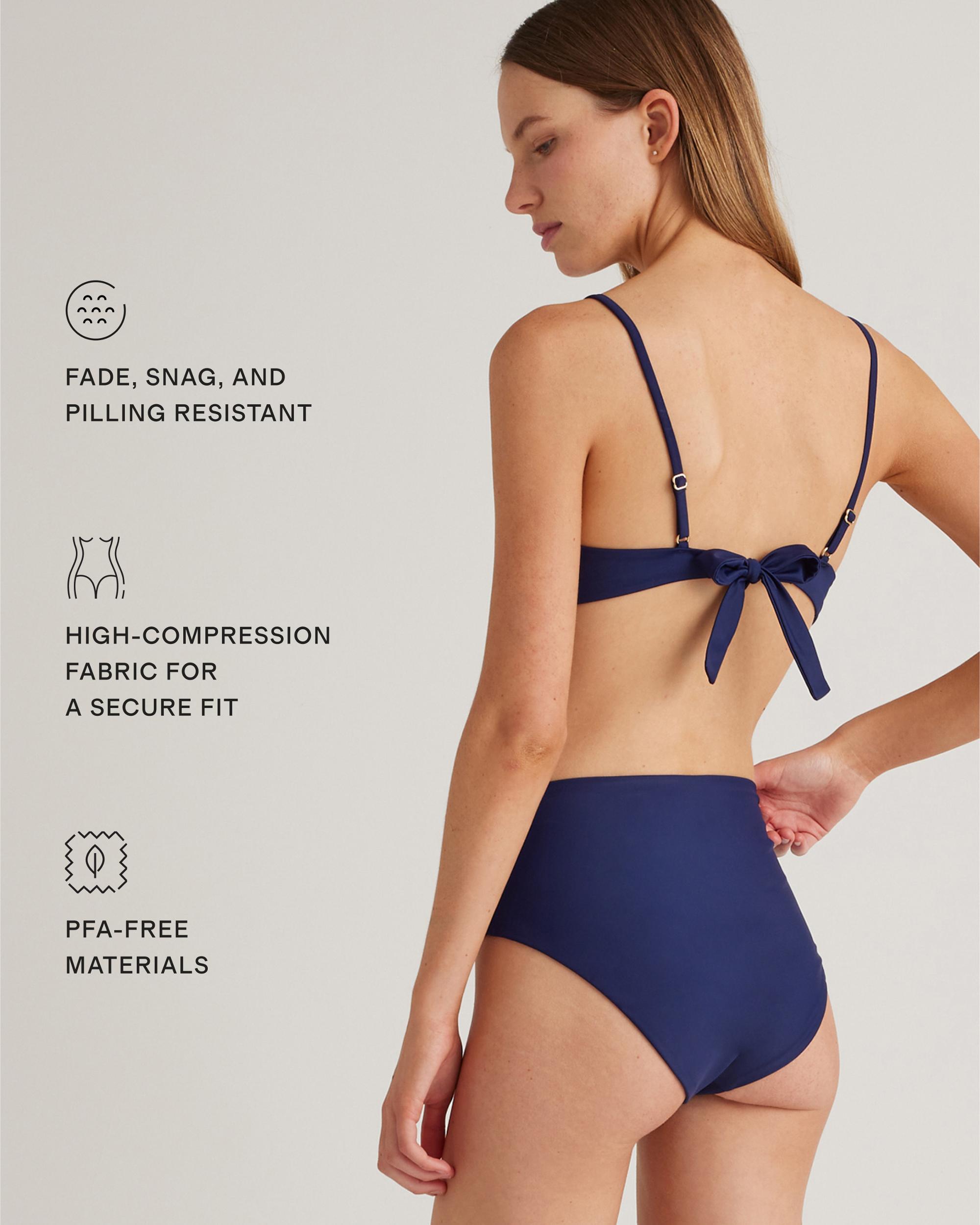 Quince | Women's Italian High-Rise Bikini Bottom Size XS, 78% Recycled Polyamide, 22% Spandex Product Image