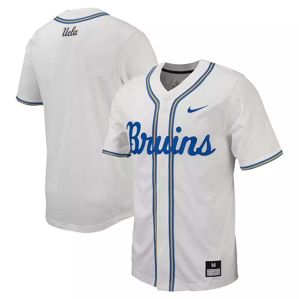 Men's Nike White UCLA Bruins Replica Full-Button Baseball Jersey, Size: Medium Product Image