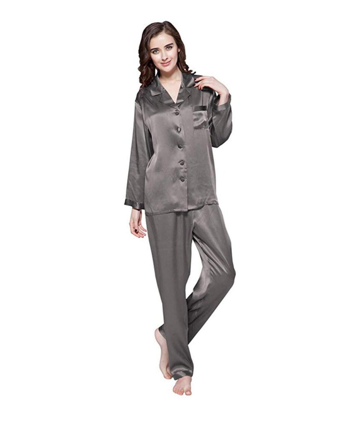 Lilysilk Womens 22 Momme Full Length Silk Pajamas Set Product Image