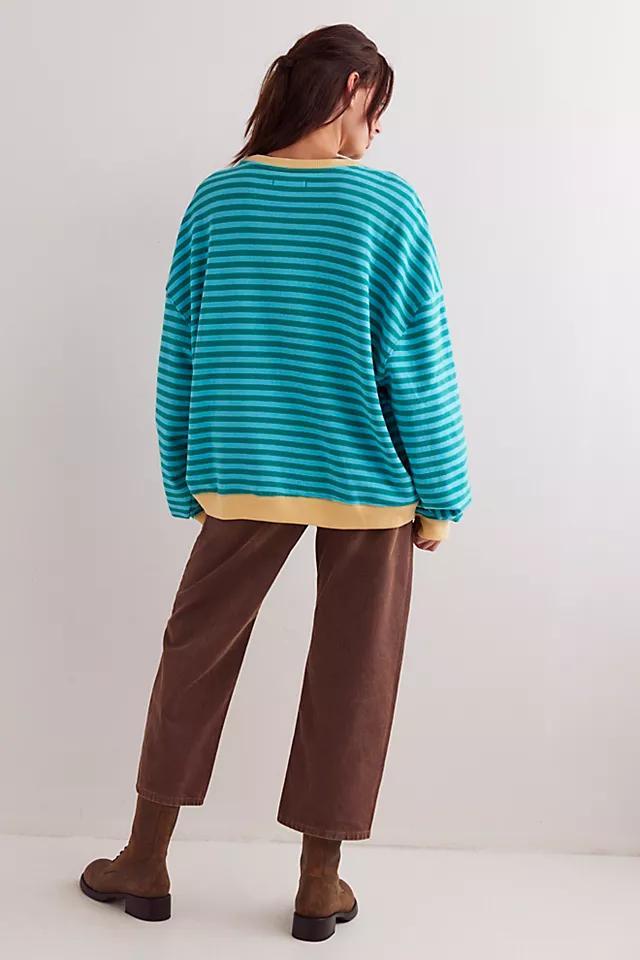 Classic Striped Oversized Crewneck Product Image