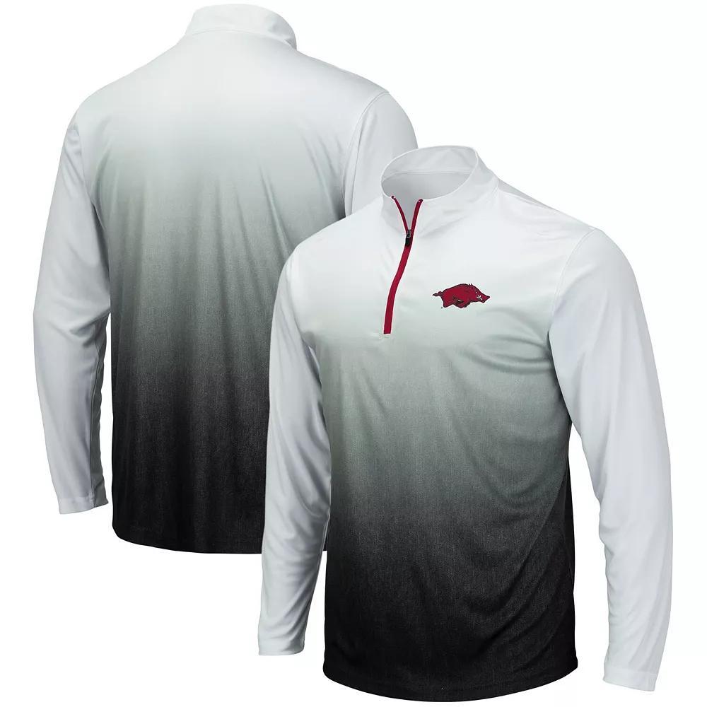 Men's Colosseum Gray Arkansas Razorbacks Magic Team Logo Quarter-Zip Jacket, Size: Medium, Grey Product Image