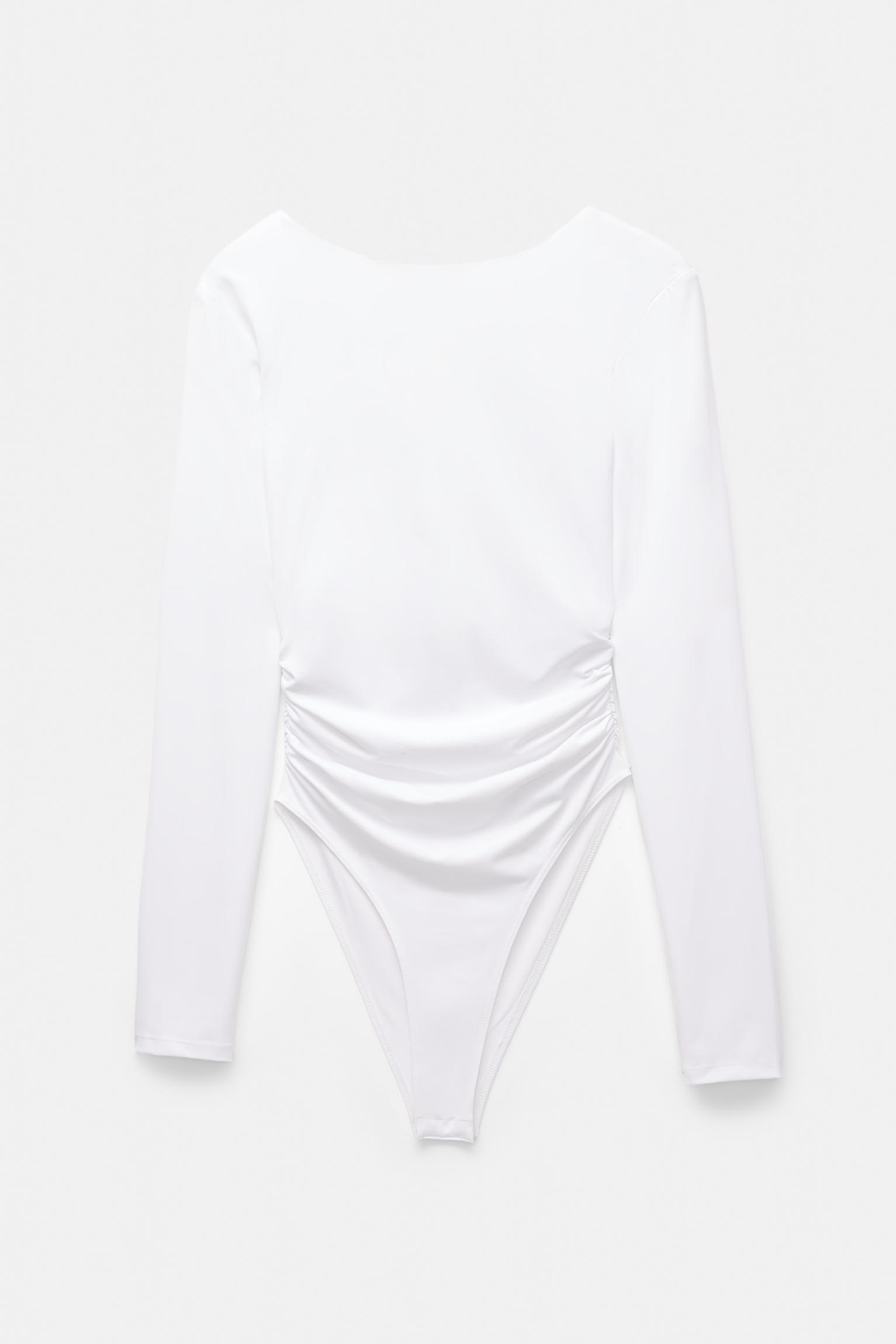 Open back polyamide bodysuit Product Image