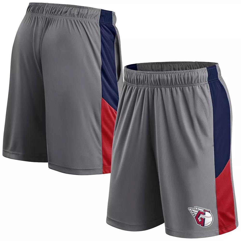 Mens Profile Gray/Navy Cleveland Guardians Team Shorts Product Image
