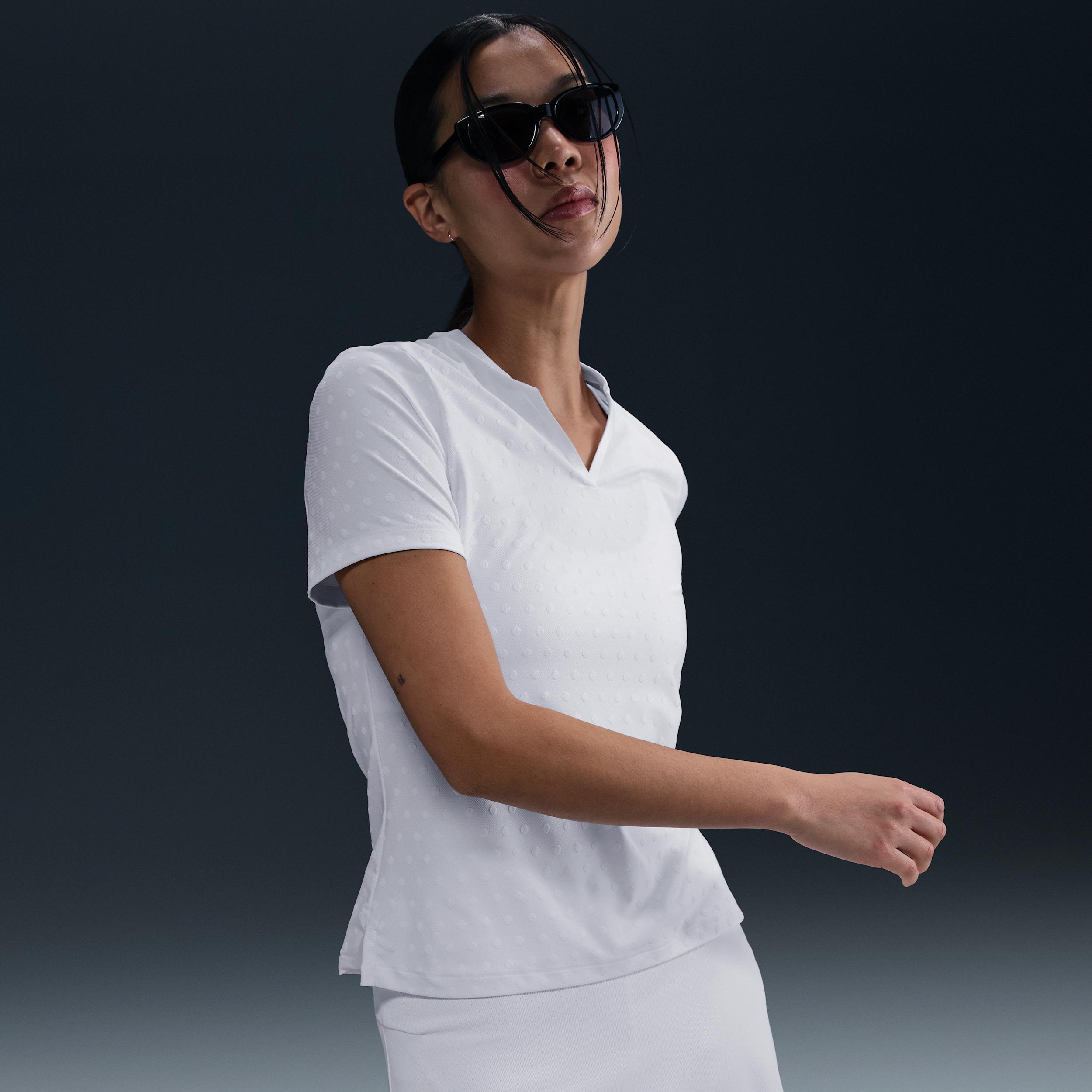 Nike Women's Tour Dri-FIT Short-Sleeve Blade Jacquard Golf Polo Product Image