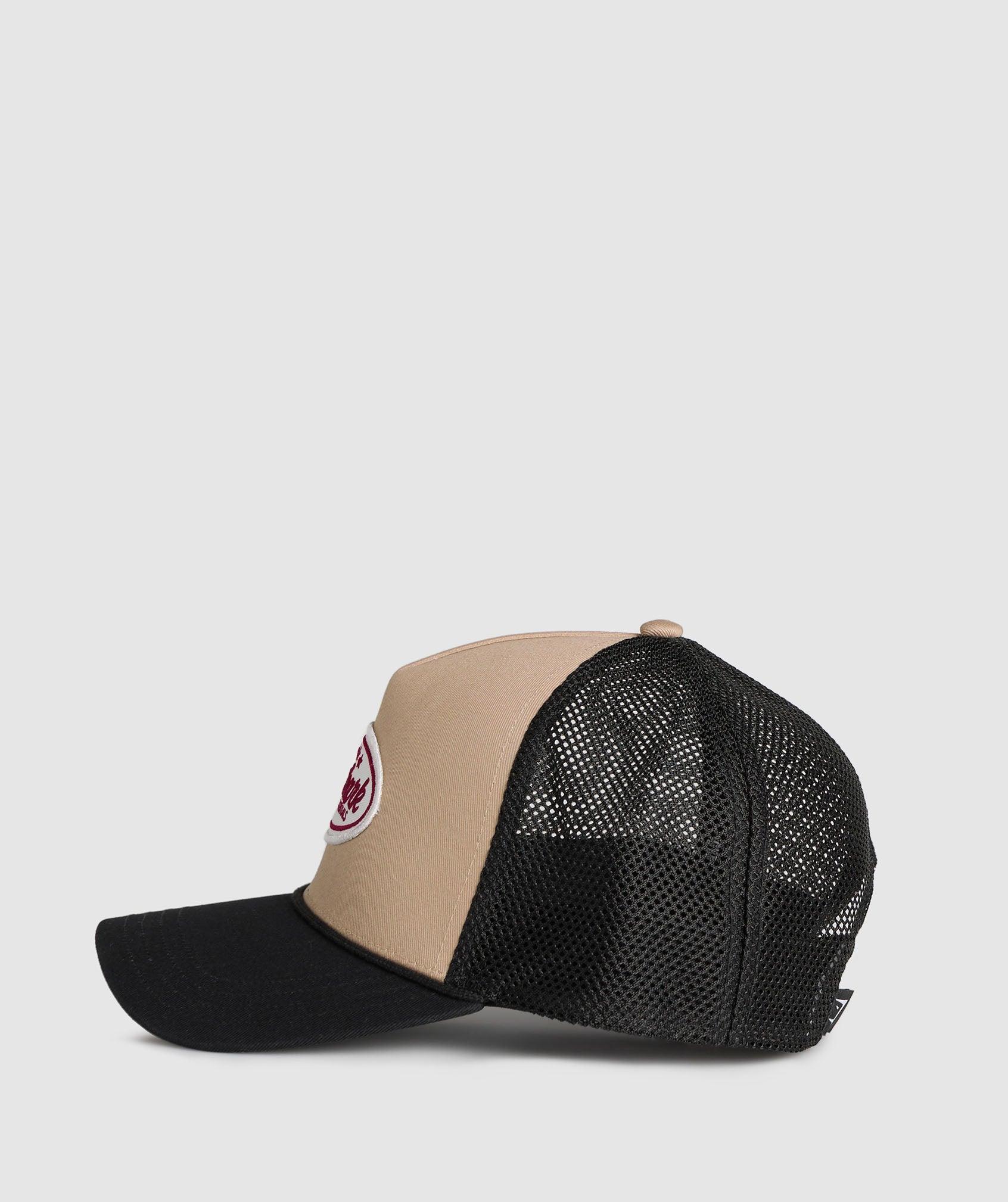 Gymshark Trucker Cap - Deep Fawn Brown/Black Unisex Product Image