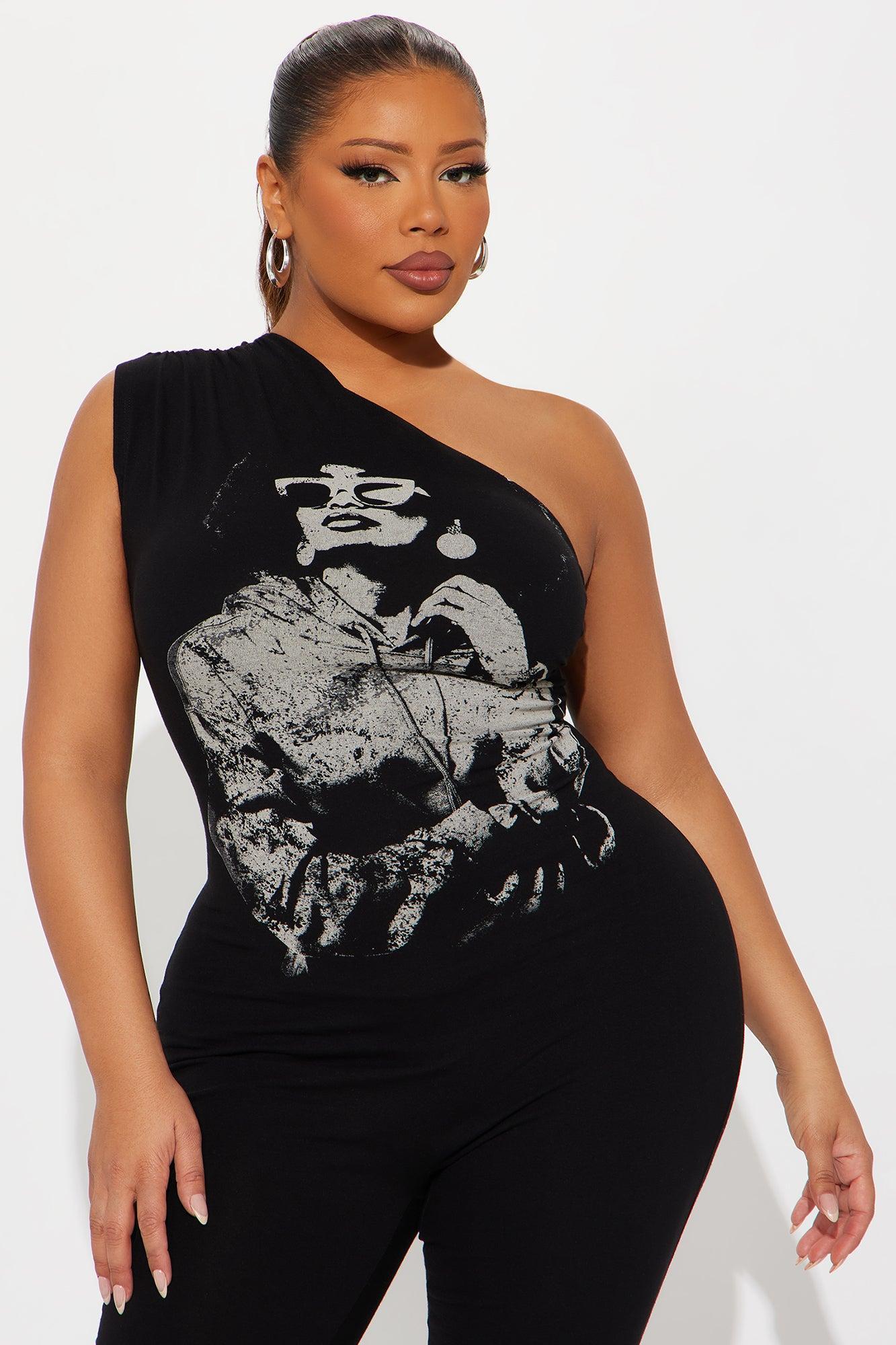 Cool Chic One Shoulder Jumpsuit - Black Product Image