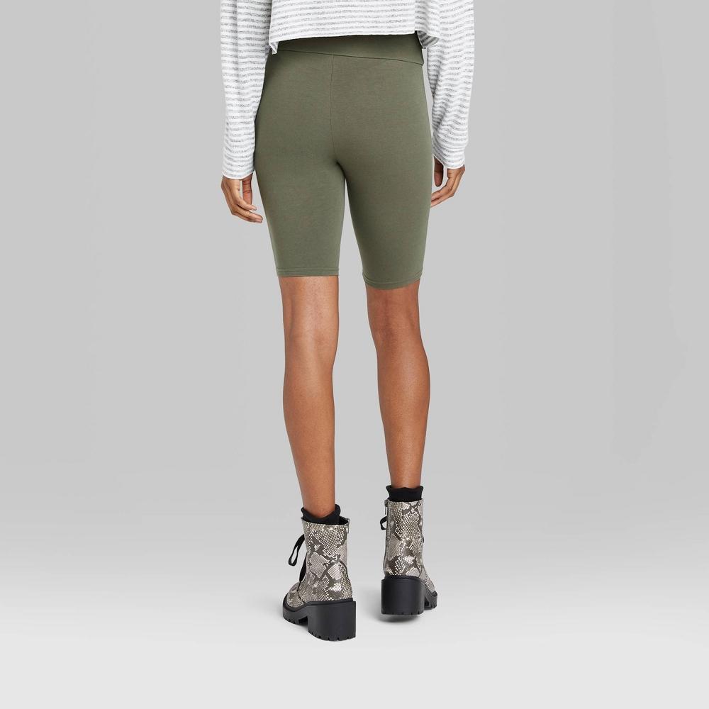 Womens High-Rise Bike Shorts - Wild Fable Olive XS Product Image