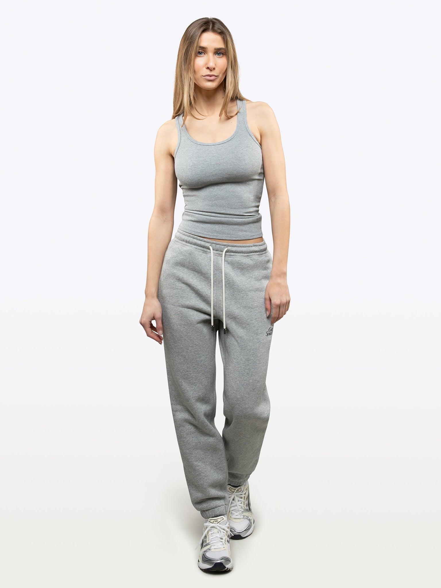 Essential Rib Tank | Heather Grey Form-Fitting Product Image