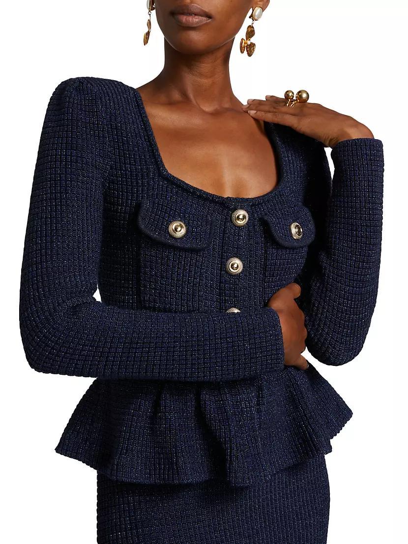Knit Peplum Maxi Dress Product Image
