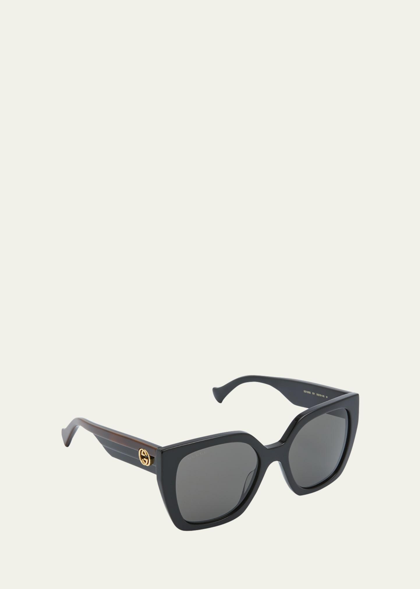 Color-Block GG Injection Plastic Cat-Eye Sunglasses Product Image