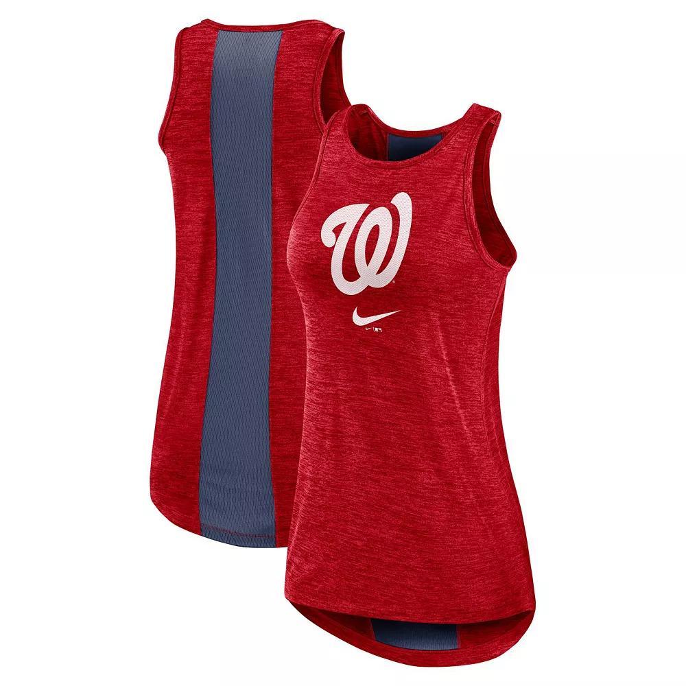 Women's Nike Red Washington Nationals Right Mix High Neck Tank Top, Size: Medium Product Image