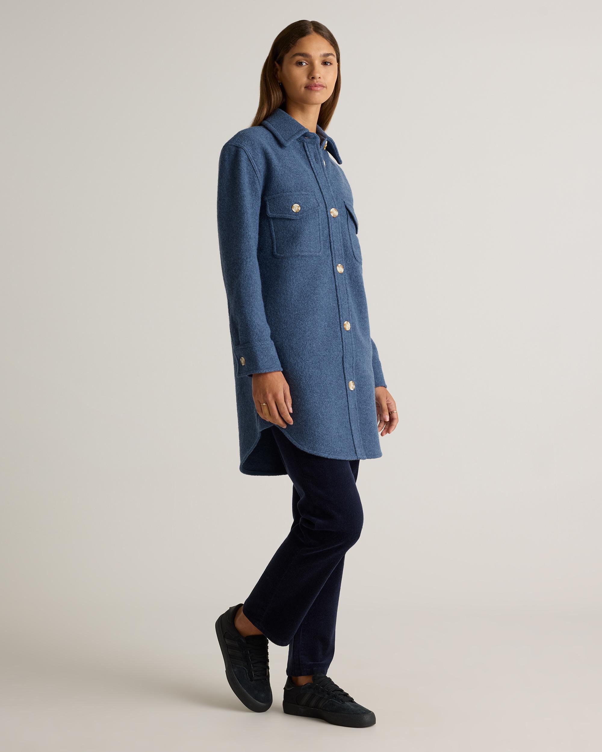 Quince | Women's 100% Merino Wool Long Shirt Jacket Product Image