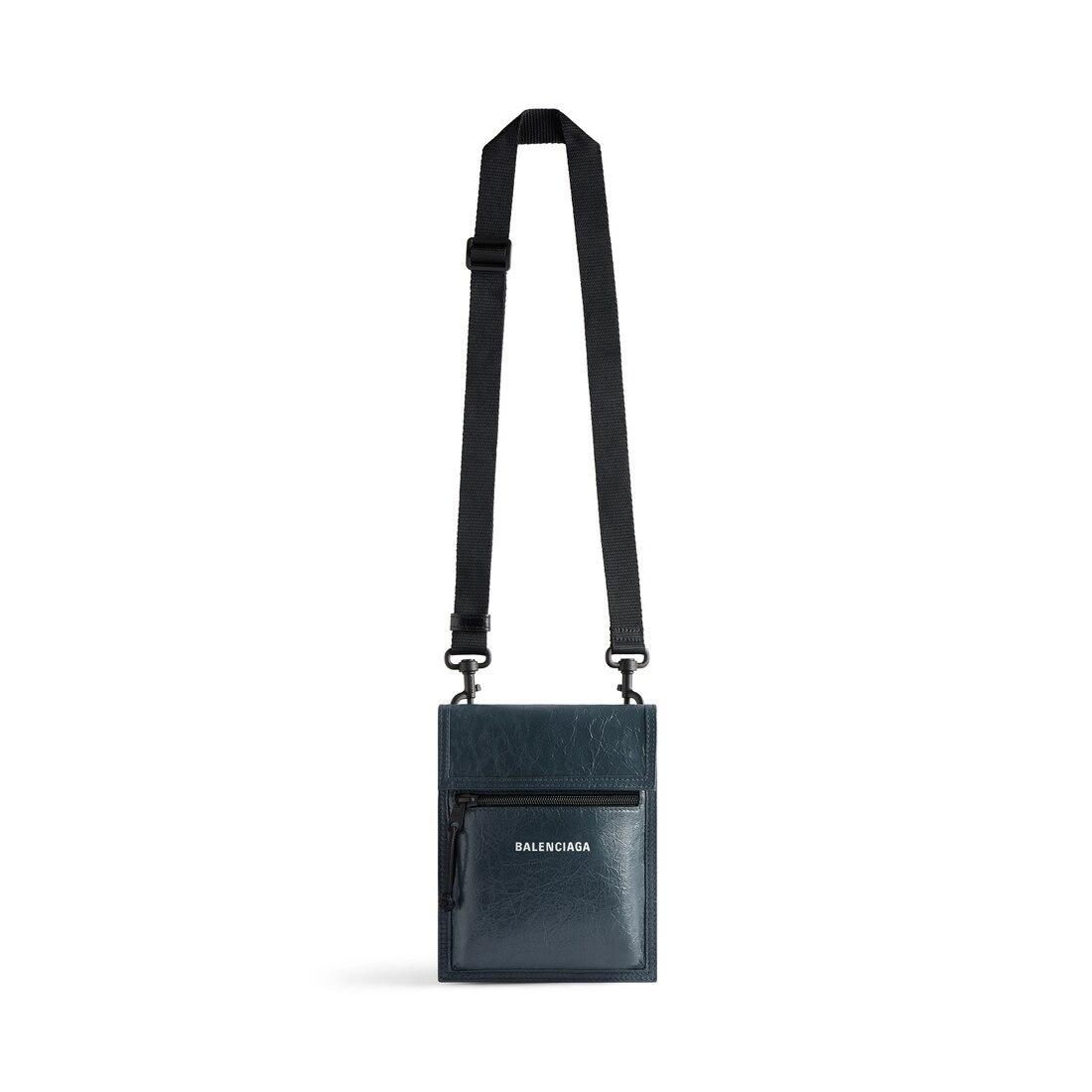 Men's Explorer Small Pouch With Strap  in Dark Blue Product Image