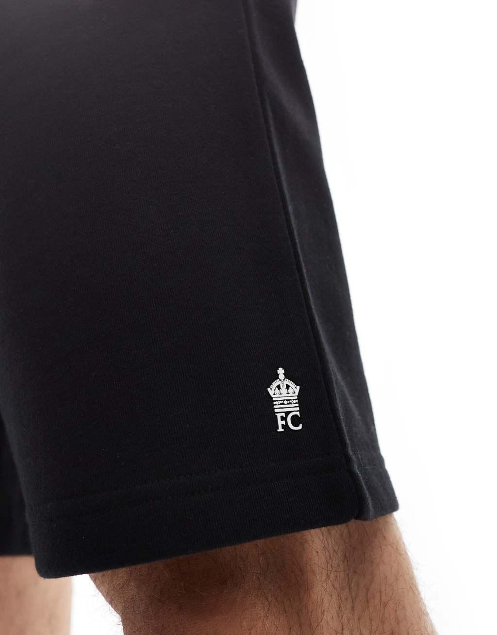 French Connection jersey cargo shorts in black Product Image