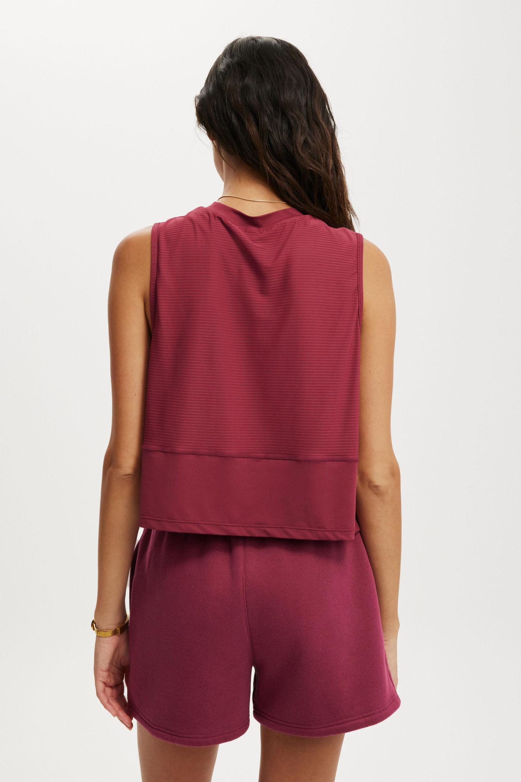 Active Cropped Mesh Back Tank Product Image