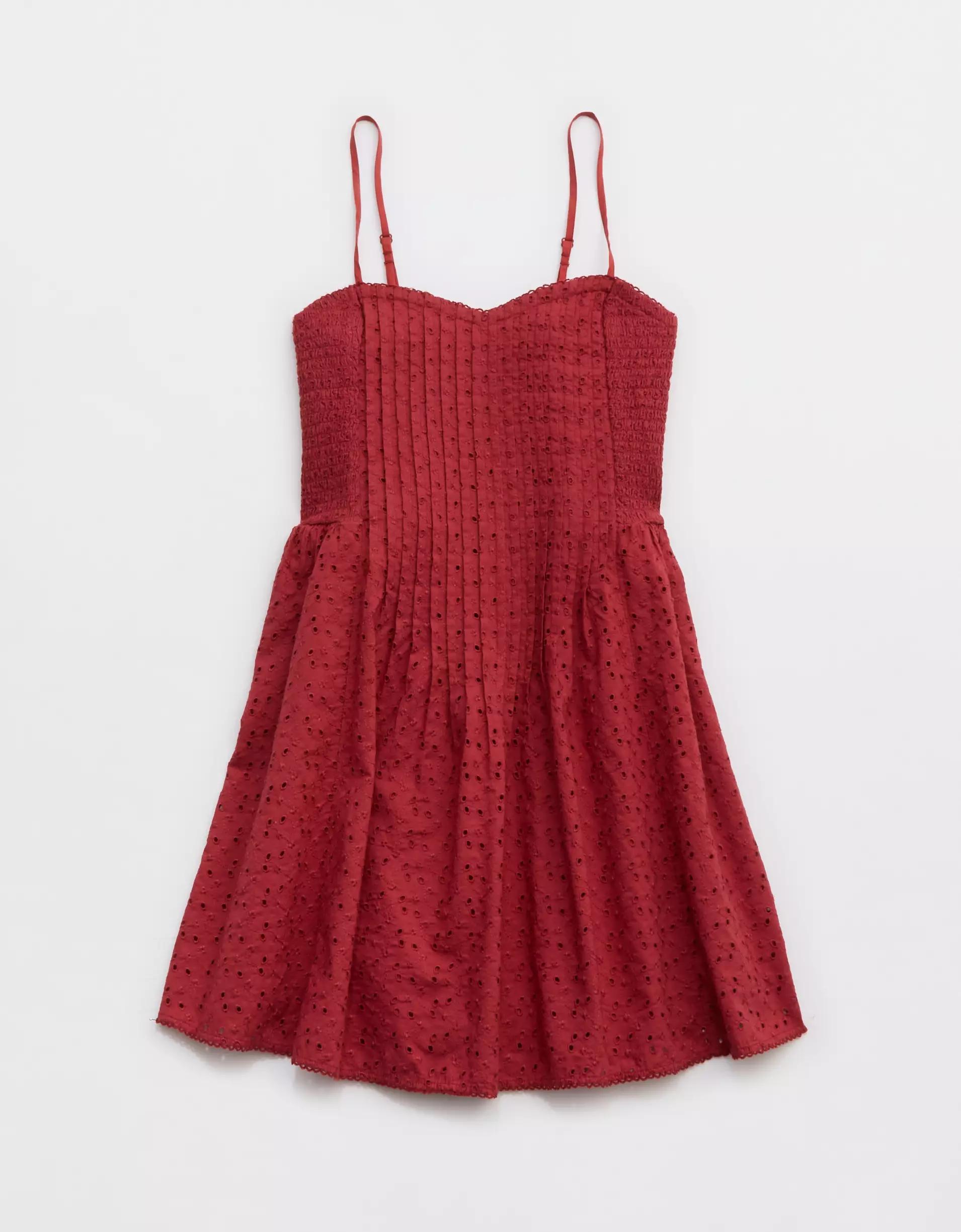 Aerie Eyelet Mini Dress Product Image