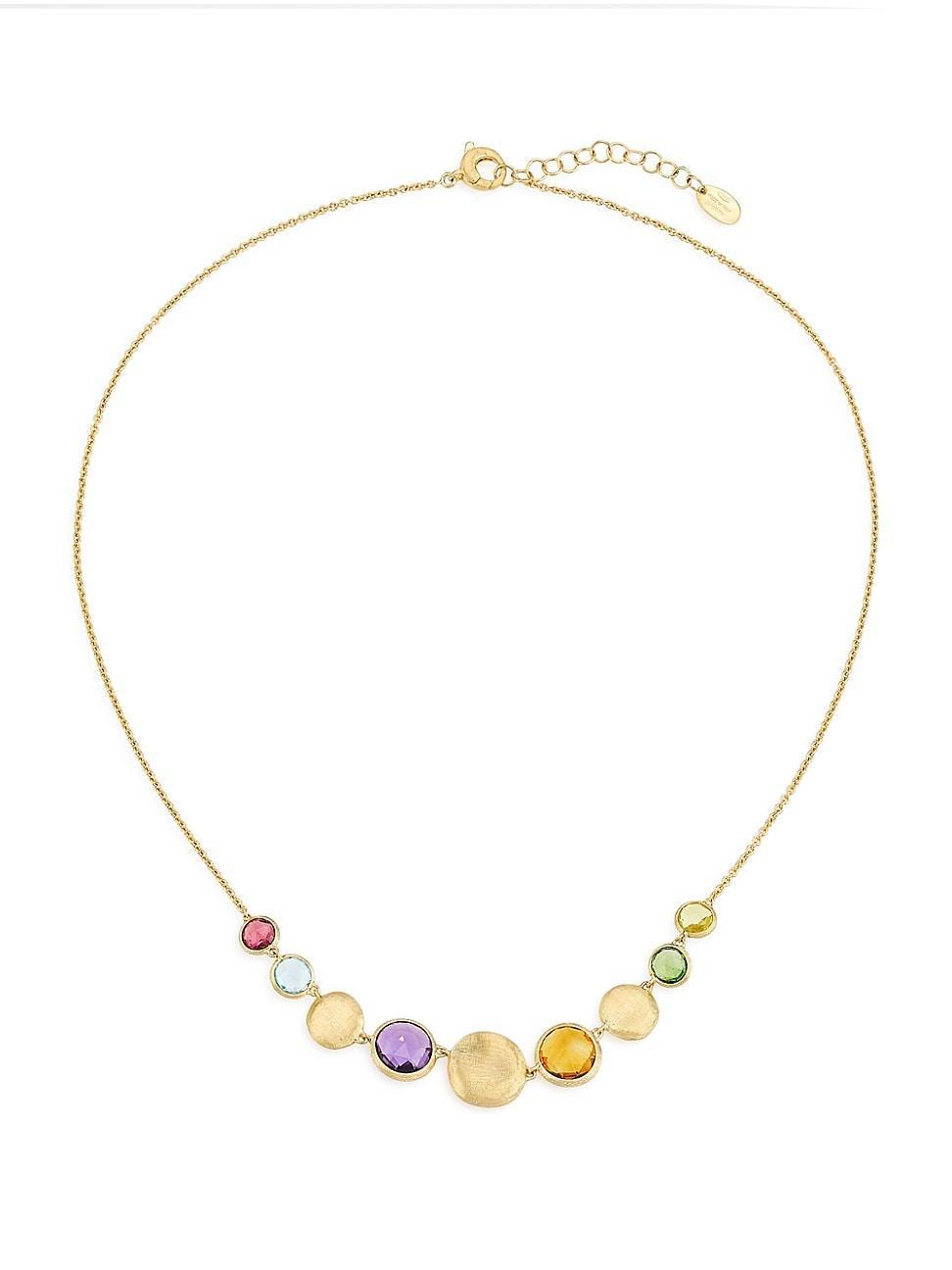 Marco Bicego 18K Yellow Gold Jaipur Multi Gemstone Small Bead Collar Necklace, 16.5 Product Image