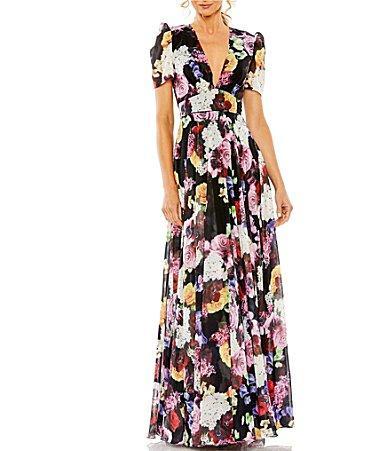 Womens Ieena Floral Chiffon Gown Product Image